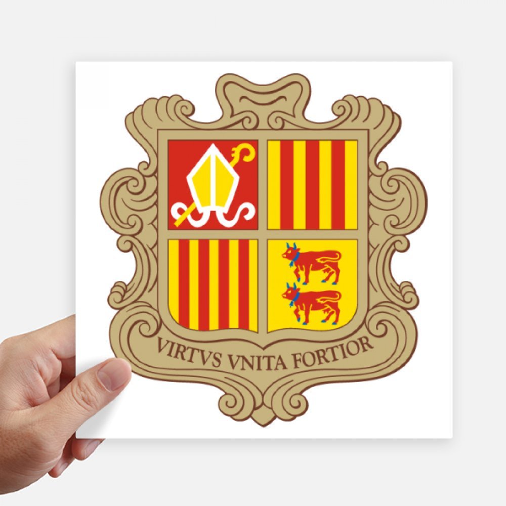 Stickers Andorre 20cm x 20cm lot de 4 pour déco murale et moto