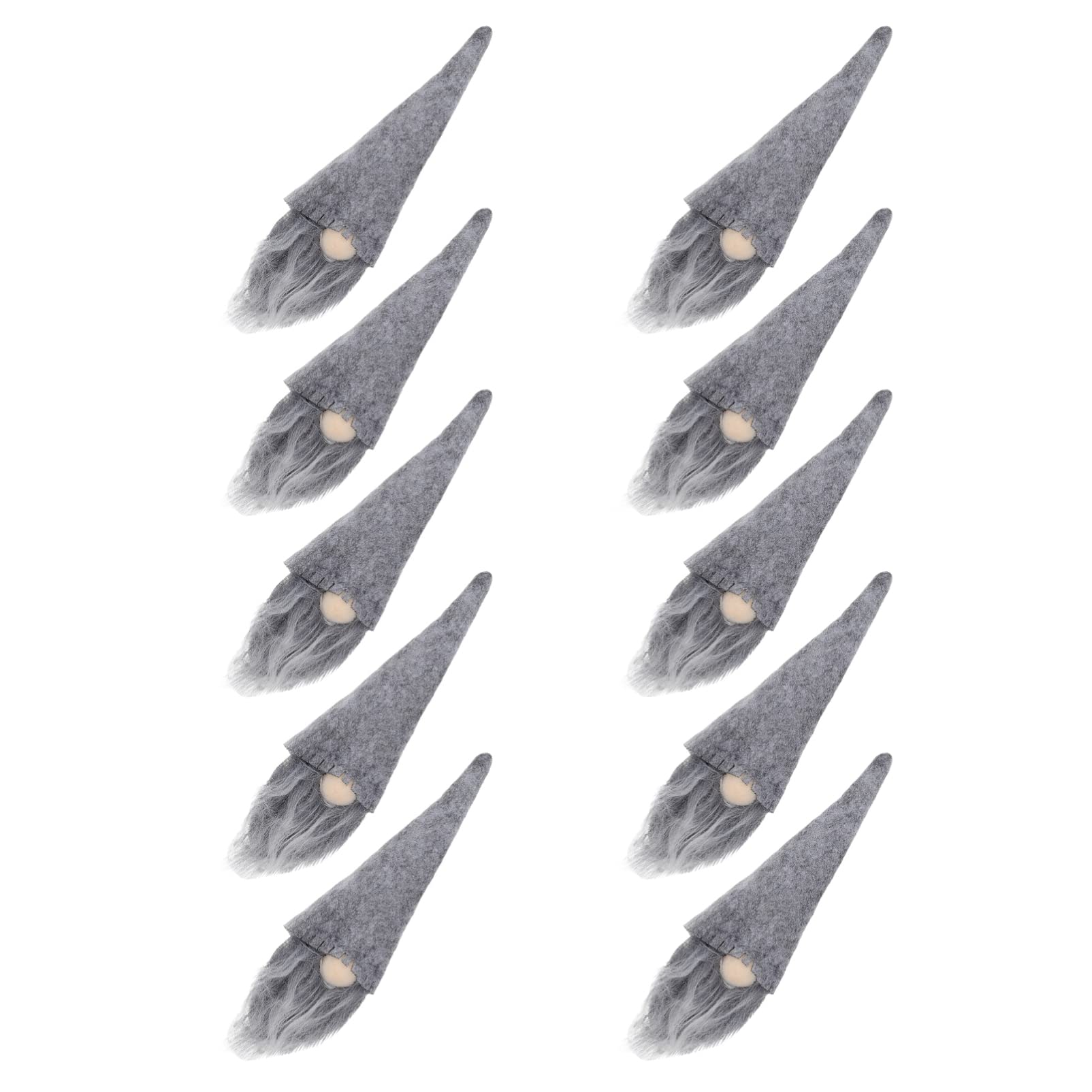 Lot de 10 housses de bouteille de vin sans visage pour bouteilles de vin de Noël - Bouchons de bouteille de vin nain - Capuchons de bouteille de boisson - Pour fête de Noël