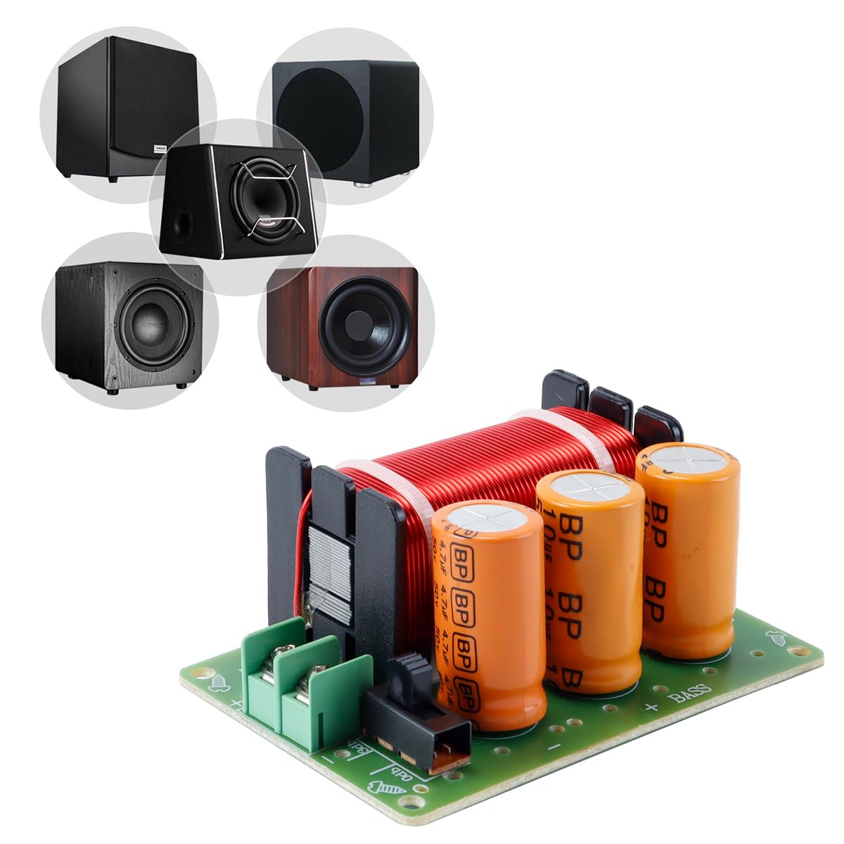 Filtro crossover, subwoofer Pure Bass da 200 W, divisore di frequenza, per casa, teatro, auto, studio musicale, altoparlanti, sistemi audio, riparazione