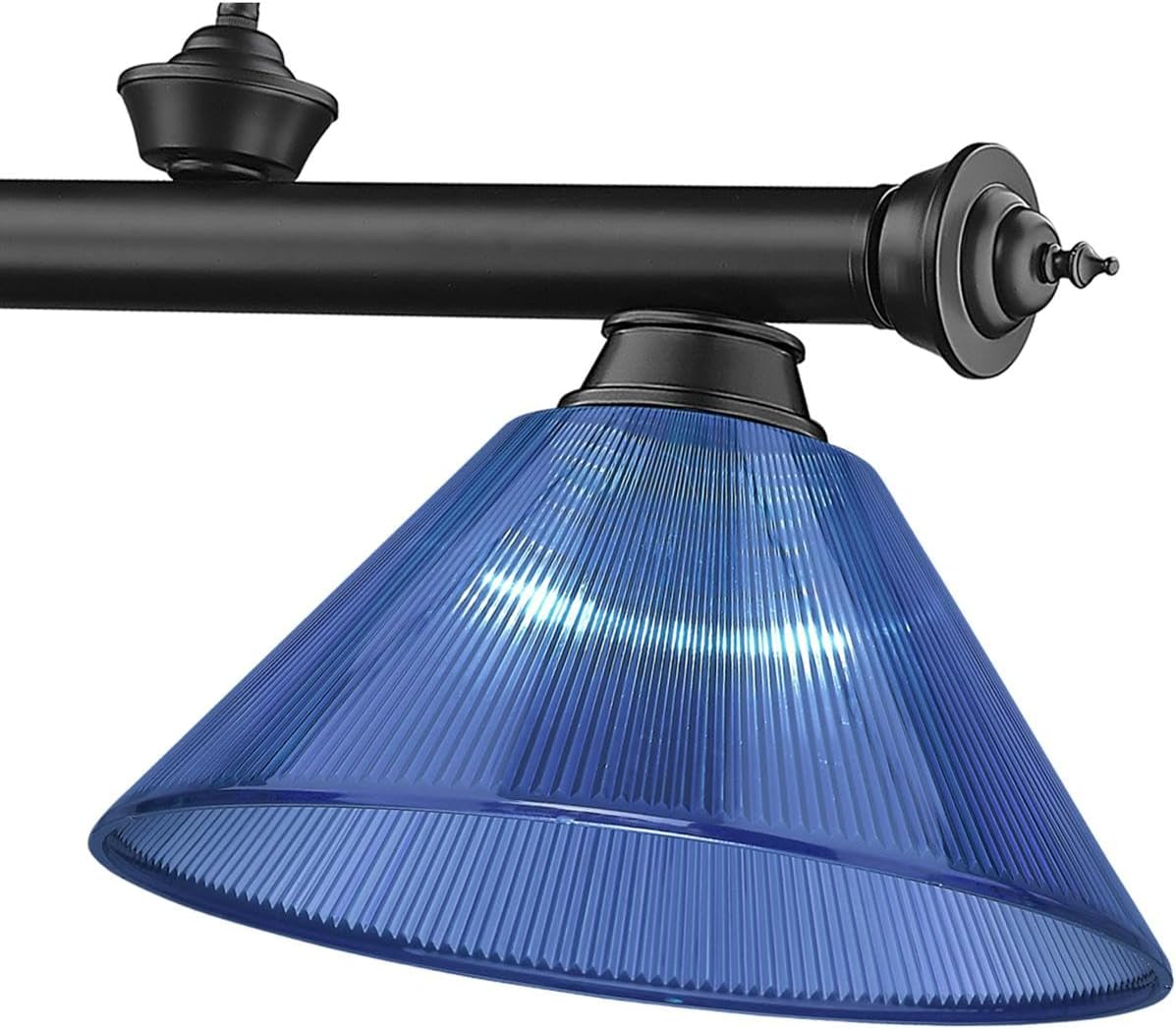 Z-Lite 2306-3MB-ARDB Cordon Billiard Pendant, 3-Light 180 Total Watts, Matte Black