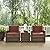 Crosley Furniture Bradenton 3-Piece Outdoor Chair and Side Table Set, Wicker Patio Conversation Sets, Brown with Sangria Cushions