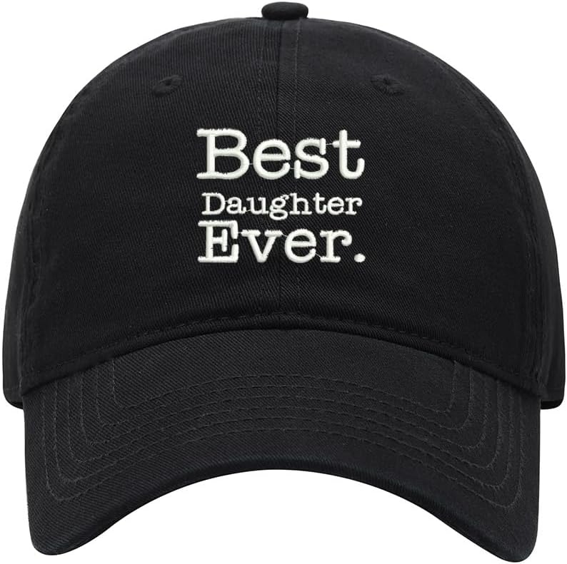 Baseball Cap Men Best Daughter Ever Embroidered Washed Cotton Dad Hat Baseball Caps