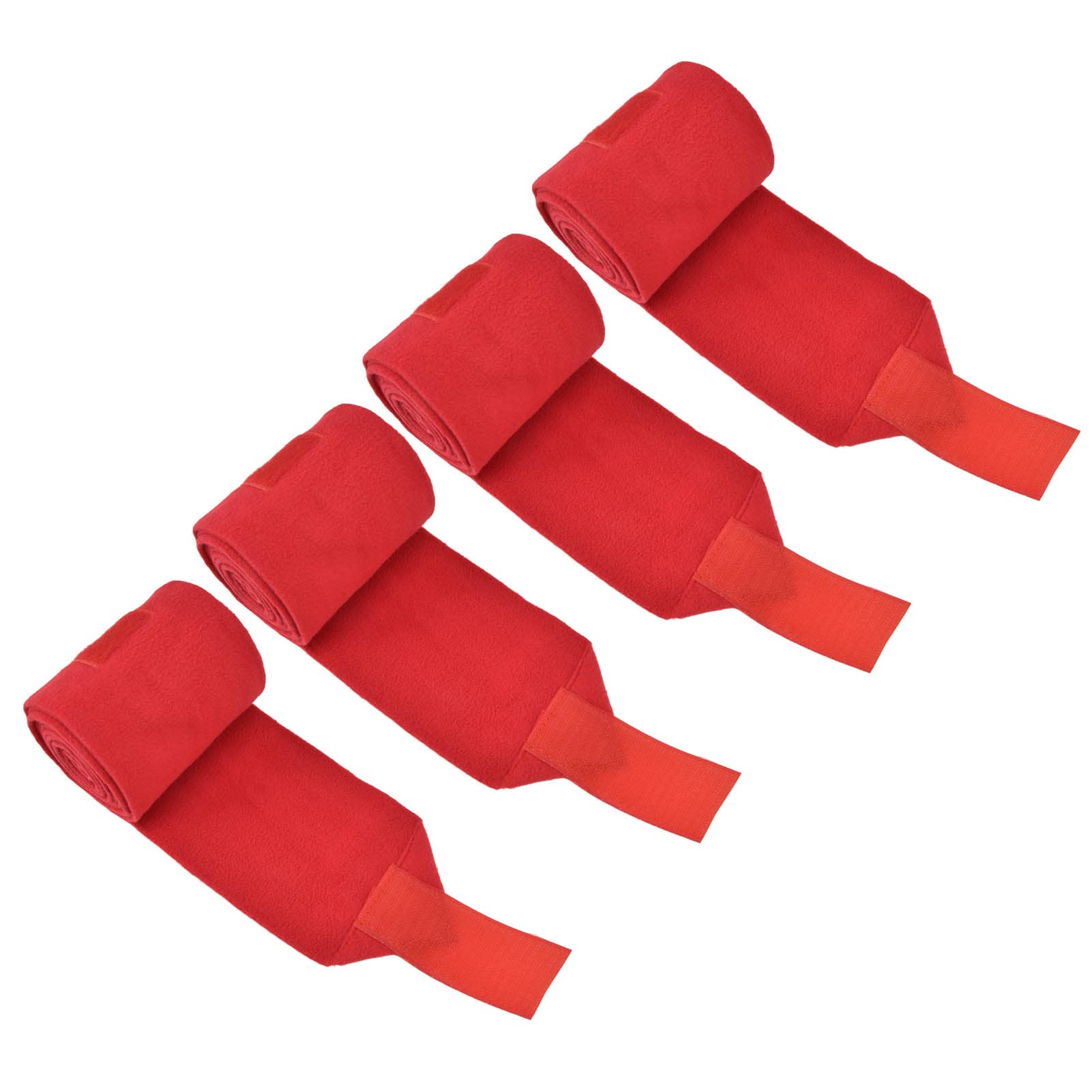 Set di Bendaggi per Gambe in Morbido Pile per Cavalli, Fasce per Gambe di Cavallo, Autoadesive, Traspiranti, Resistenti all'Usura, per Gambe di Animali, per Proteggere Gli Stivali, per Mucche,(Rosso)