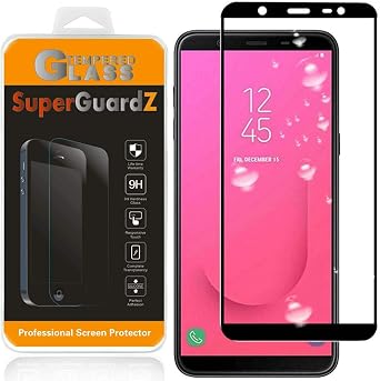 [2-Pack] for Samsung Galaxy J8 2018 Screen Protector Tempered Glass [Full Coverage], SuperGuardZ, Edge-to-Edge, Anti-Scratch, Anti-Bubble [Lifetime Replacement]