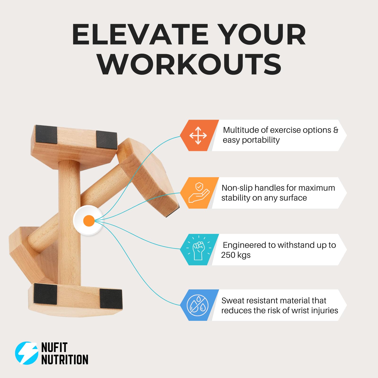 Soportes de madera para flexiones
