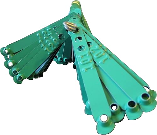 Miniatura 7 de Pinnon Hatch Farms Bandas para patas de aluminio no estampadas para pollo, faisán, aves de corral, pato (100, rojo)