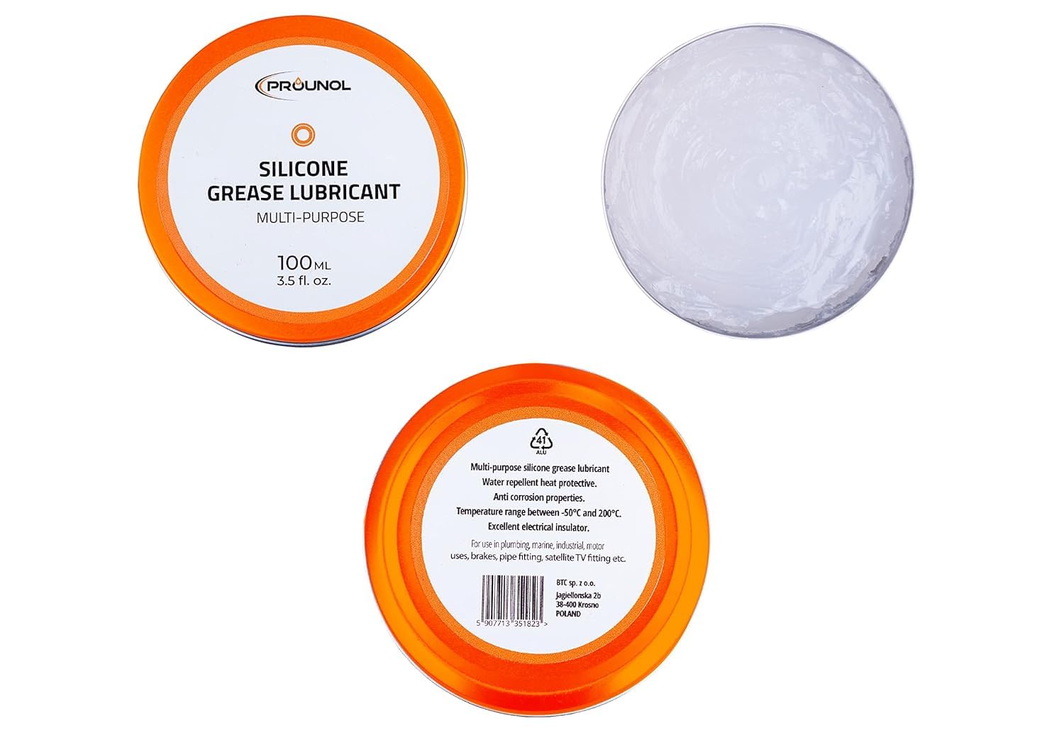 Prounol 100% Grasa de silicona, grasa dieléctrica de uso general, grasa de caucho HT impermeable (100 ml)