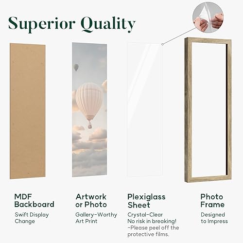 Miniatura 3 de Portarretratos cuadrados de 6 x 6, marco de fotos de 4 x 4 pulgadas, collage con paspartú, juego de 4 para colgar en la pared o decoración de mesa,