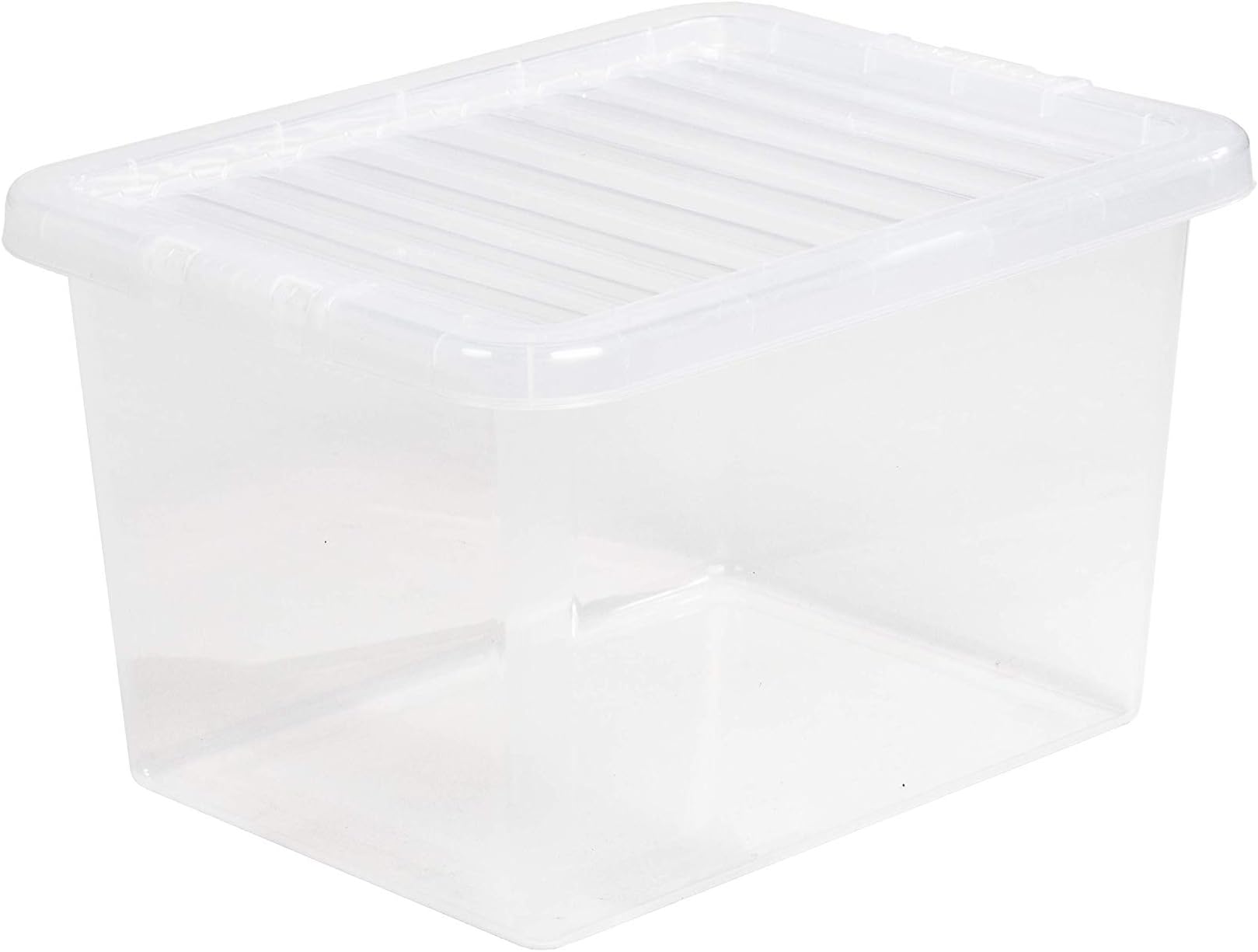Wham 6 X 24 LITRE CLEAR PLASTIC STORAGE BOX AND CLIP LID Amazon.co.uk