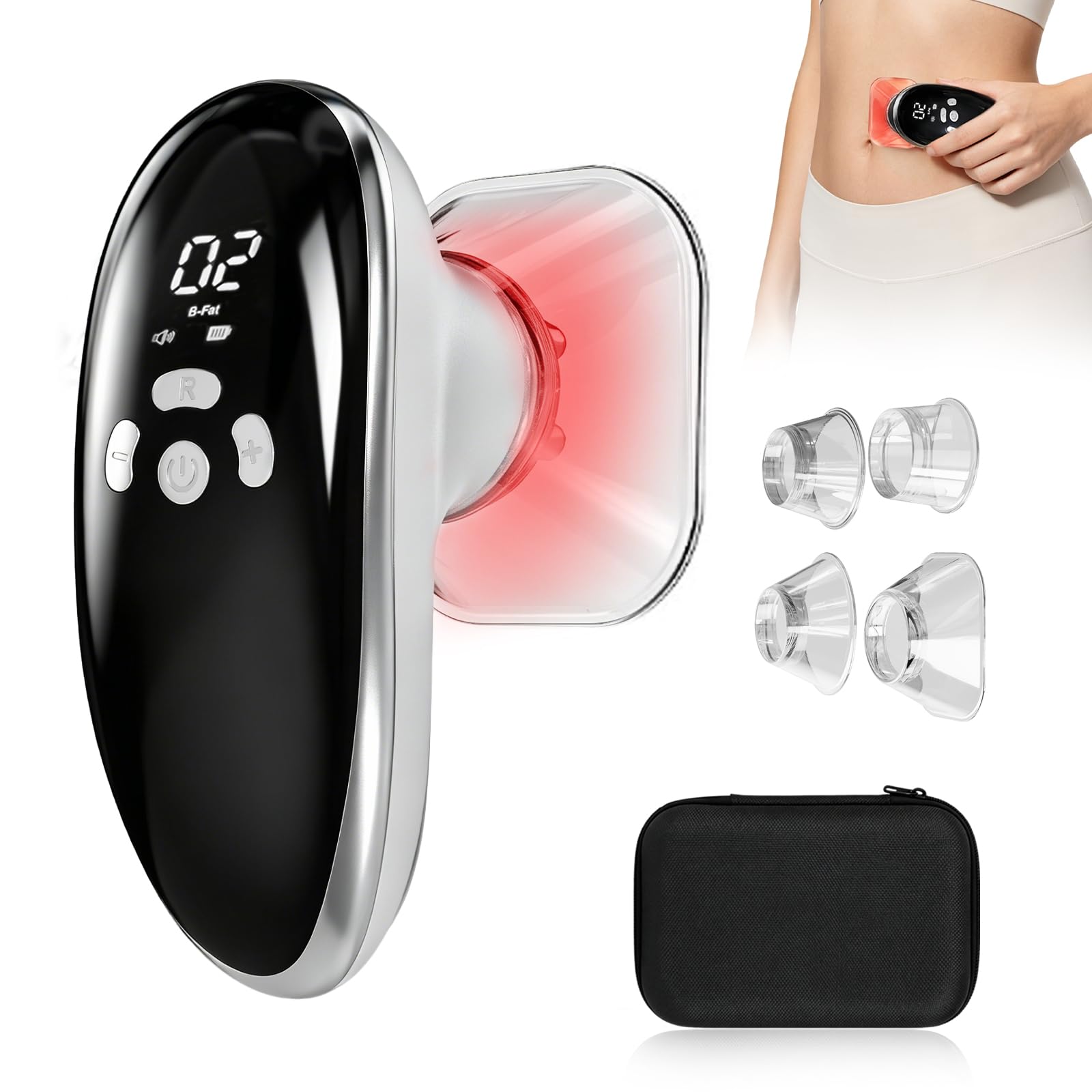 3-in-1 Schröpfmassagegerät mit EMS Elektrisches Körperstraffungsgerät