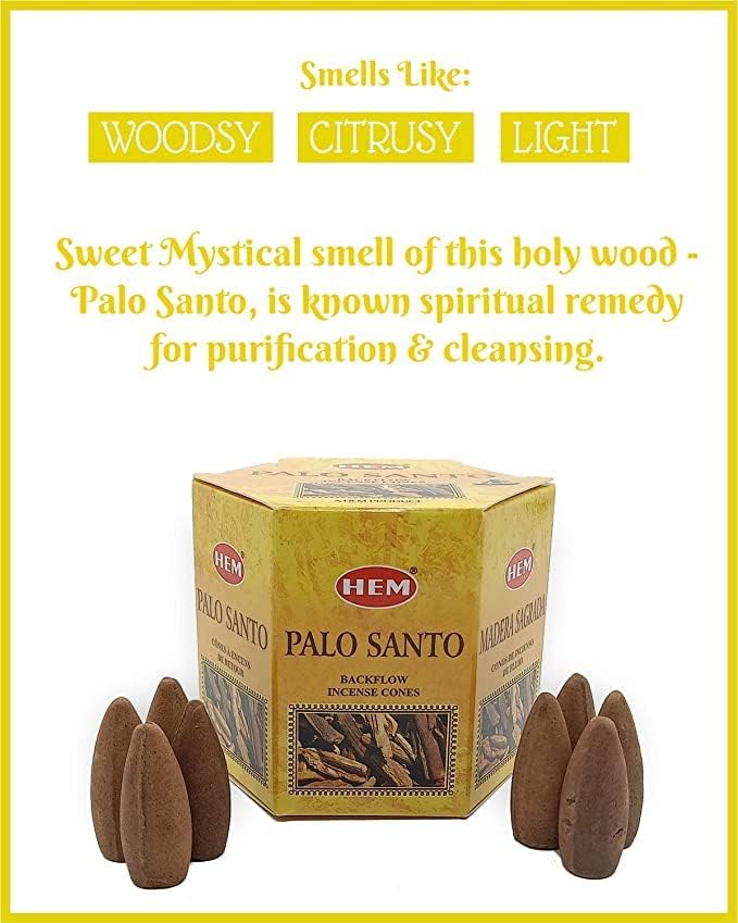 Miniatura 2 de Conos de incienso de reflujo de Palo Santo  (40 inscents-conos de cascada)  Conos de incienso Woody Palo Santo  Cascada de fuente de incienso gruesa
