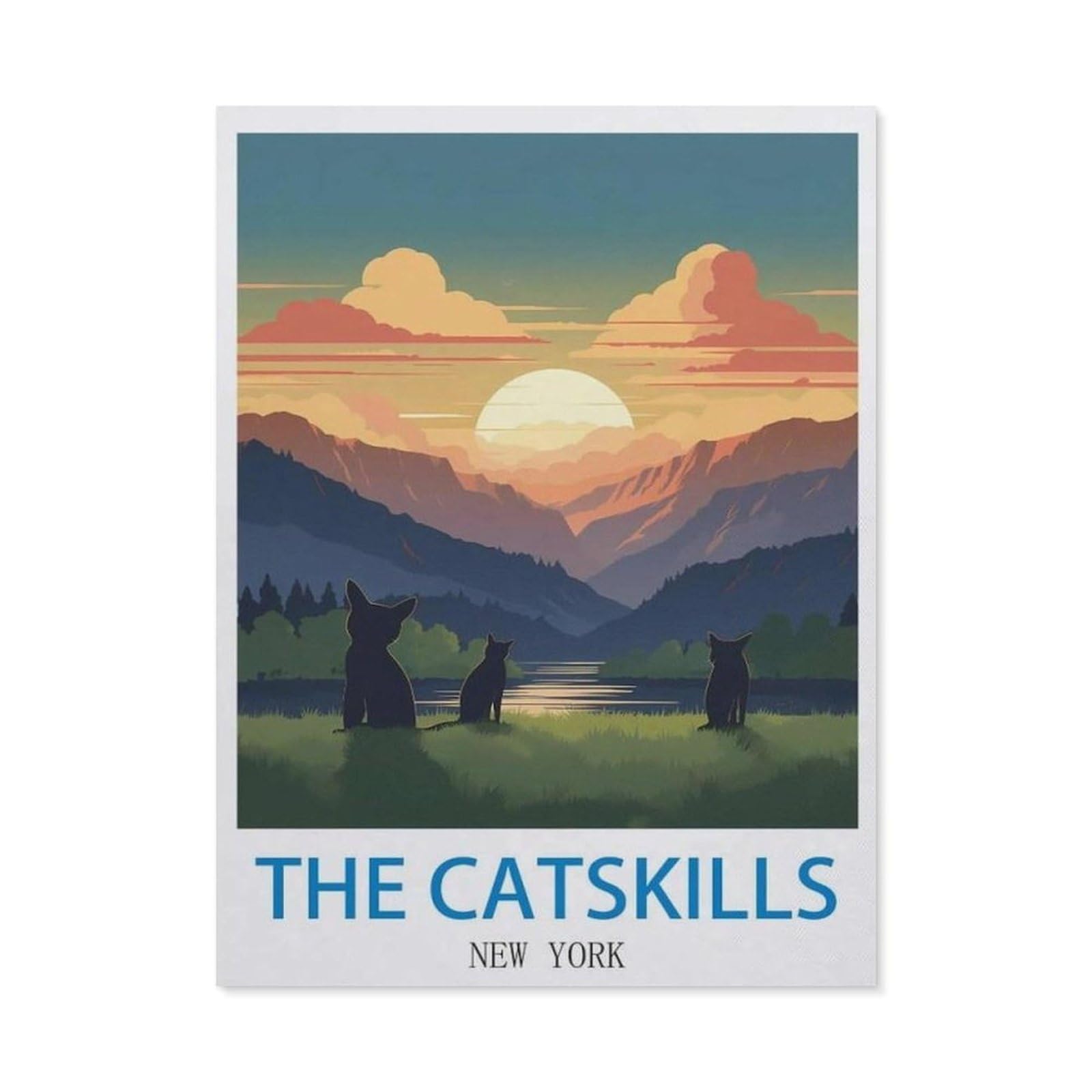BEAYODKP 5D DIY Diamond Painting，The Catskills New York（40 x 50 cm）