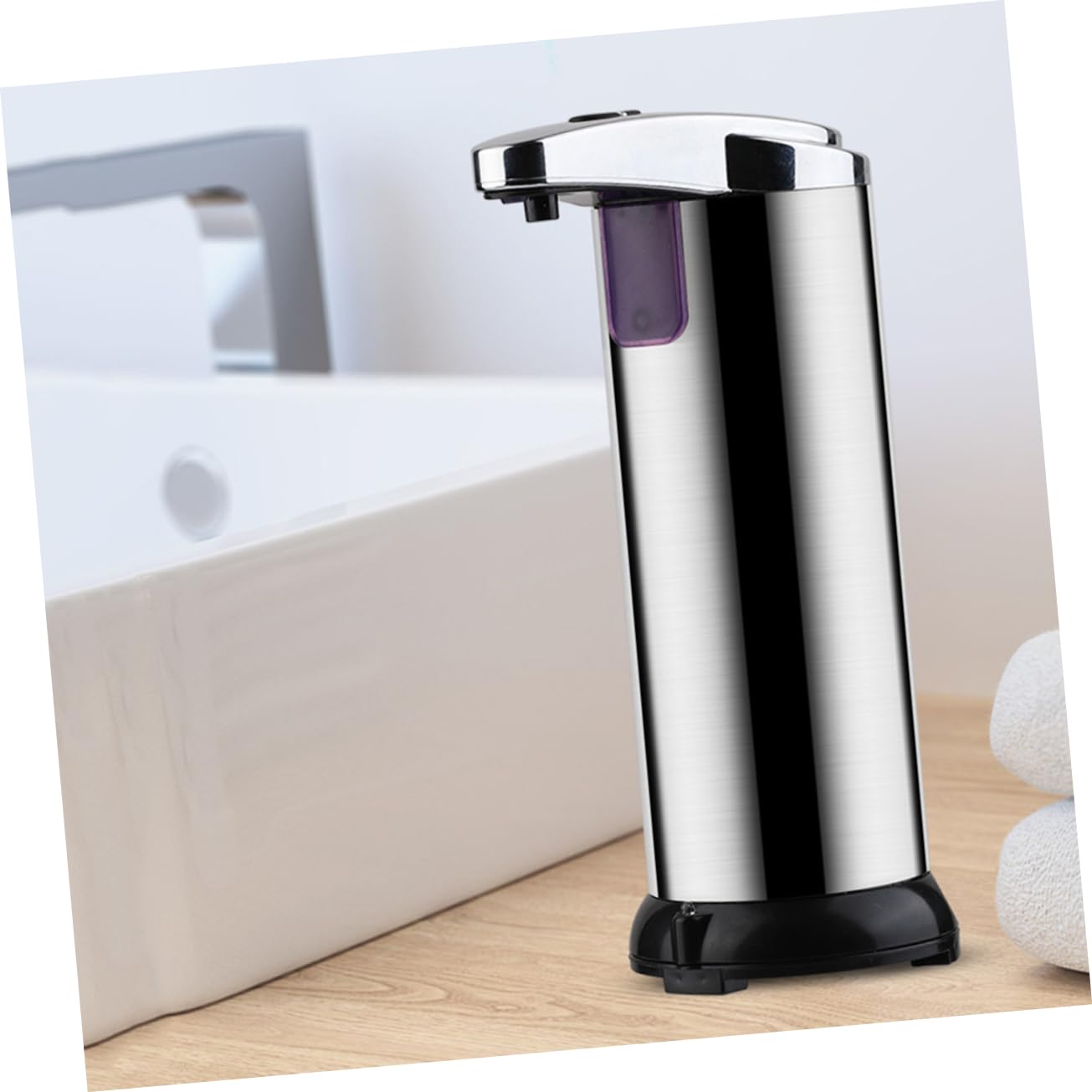 Cabilock Dispensador De Jabón Automático Sensor De Acero Inoxidable Dispensador De Jabón Sin Contacto para Cocina Baño para Uso Doméstico y Comercial