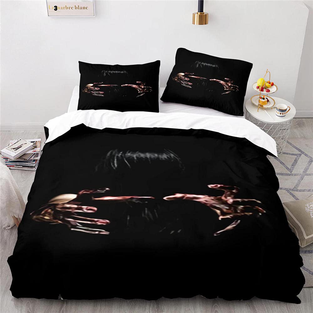 Housse de couette super doux microfibre 220x240 cm anti-plis pour lit 2 personnes