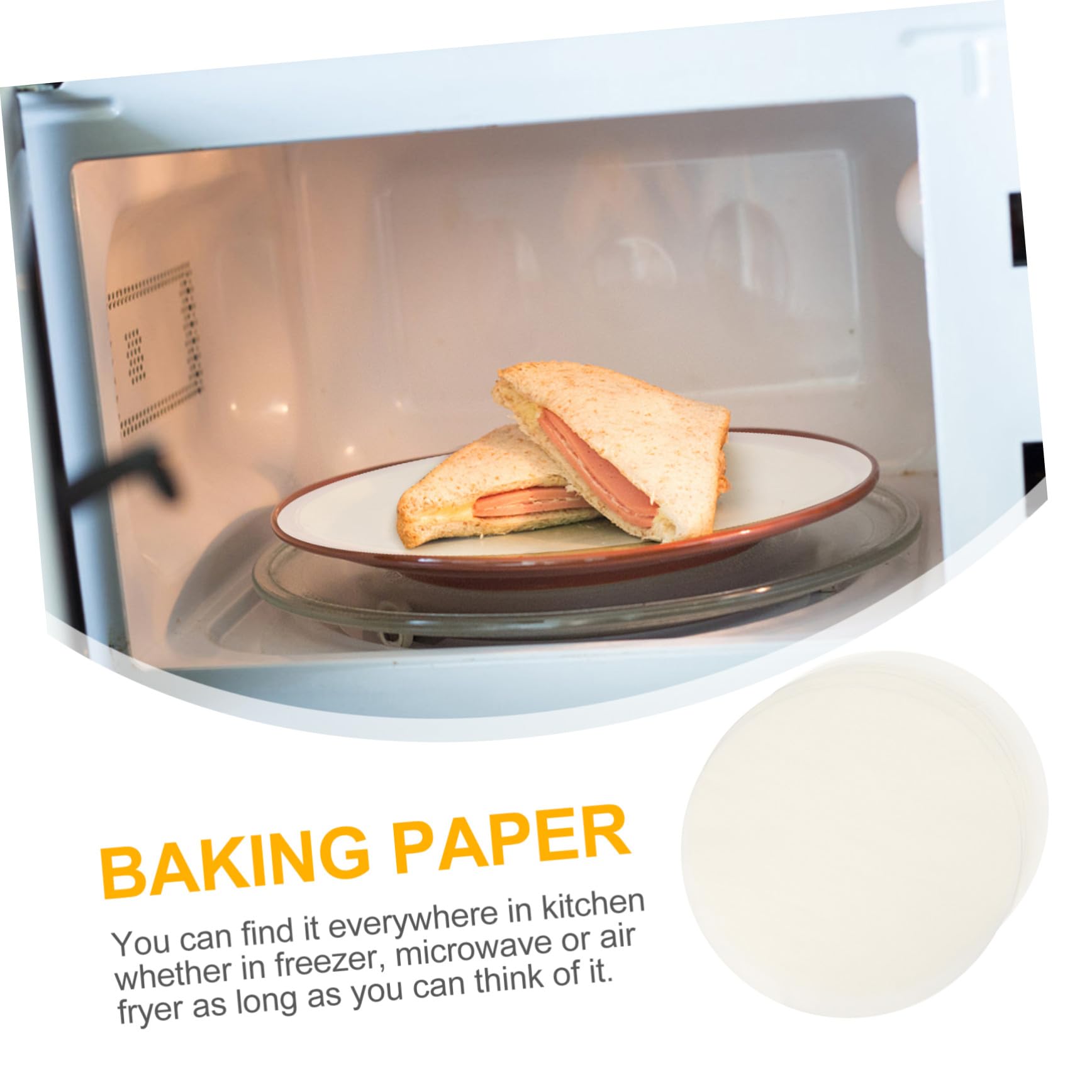 BESTYASH Hojas para Hornear 500 Unidades Redondas 23 Cm Antiadherentes para Galletas Pan Pasteles Carnes Verduras y Uso Cocina