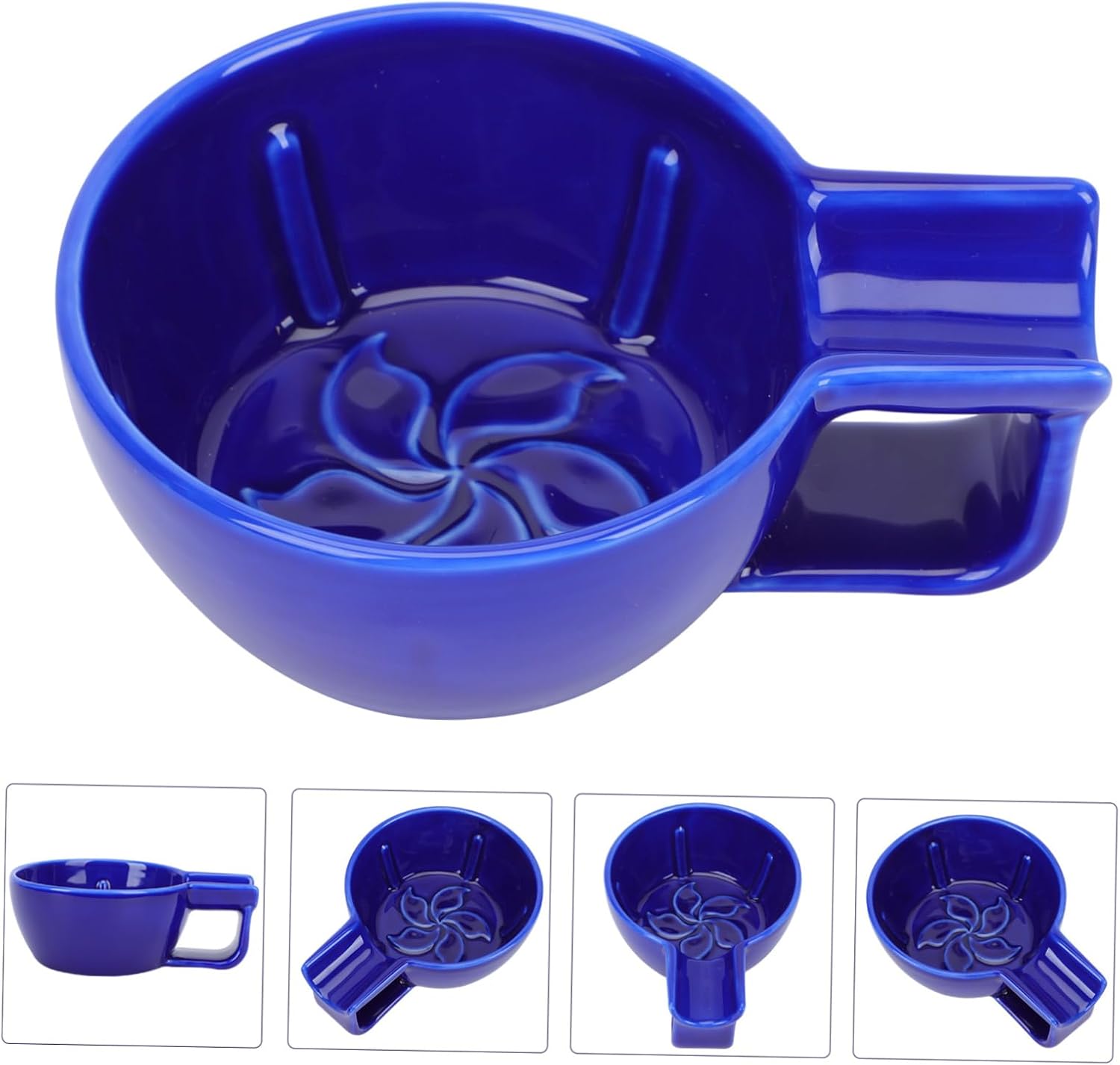 Ceramic Men Shaving Bowl Large Capacity Foaming Scrub Container Safe Barber Tool for Home and Travel