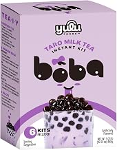 YULU FOODS Instant Bubble Pearls for Taro Milk Tea with Brown Sugar Flavor – 6 Servings