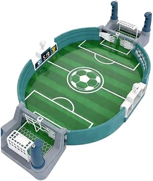 Table Football Game 42cm, Portable Indoor Soccer Table Toy for Kids and Family, Interactive Party Game to Enhance Coordination and Social Skills, Green Plastic HomeMedium