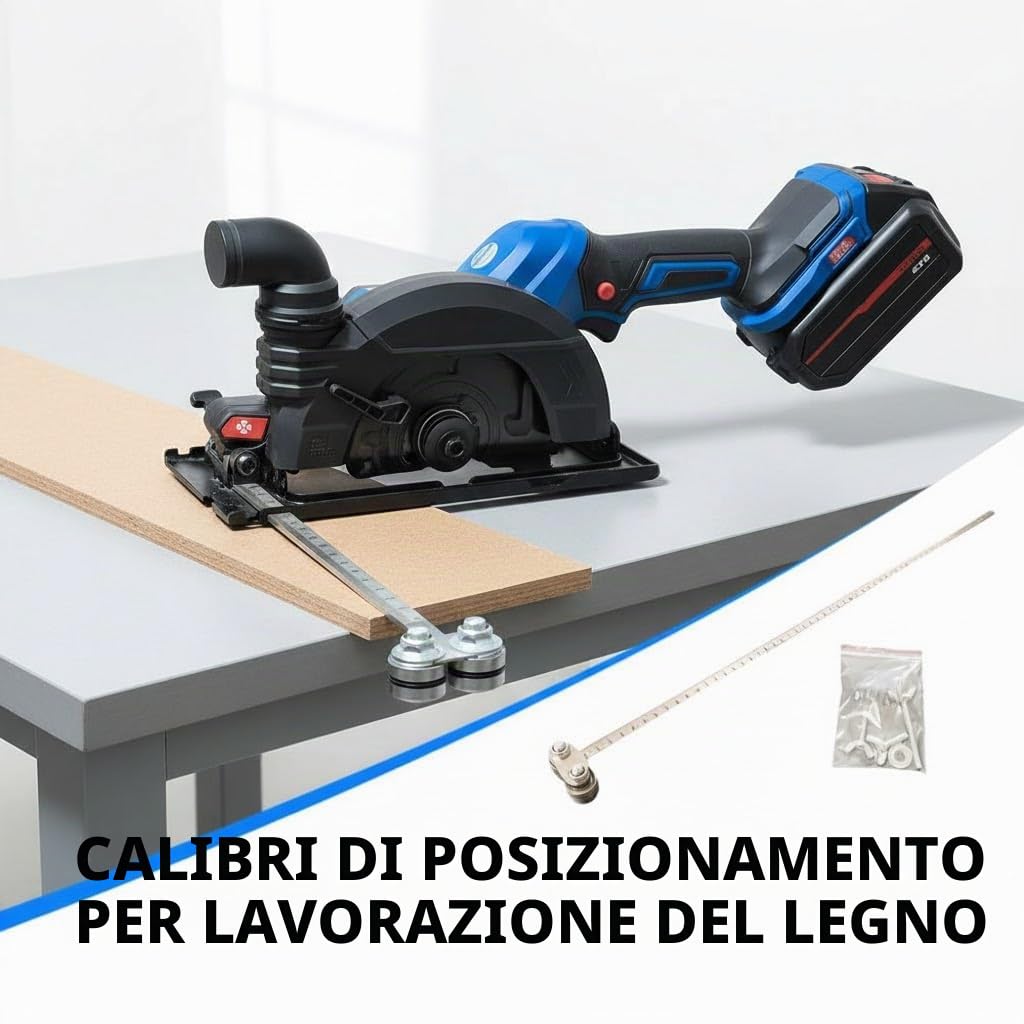 Guida per taglio di precisione in acciaio inossidabile – Binario di guida regolabile e calibri di posizionamento per misurazioni precise e facile taglio del legno con guida per sega circolare (Doppio