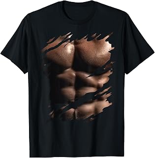 Chest Six Pack I Muscles Bodybuilder I Fake Muscle T-Shirt