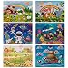Swonuk Puzzle Madera niños, 60 Piezas Rompecabezas Madera Bebe, Include Animales, numeros, Letras, Regalo para niños(6 Paquetes, 60 Piezas)