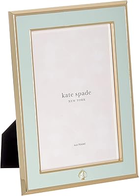 Kate Spade New York 4" x 6" Frame Spade Street Keepsake Box, 1.35 LB, Aqua