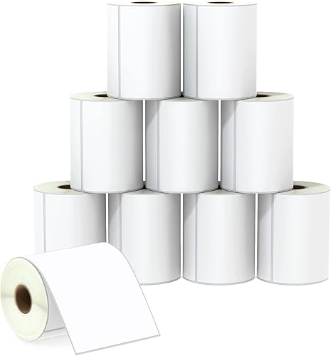 BETCKEY - Etiquetas grandes de envío y multiusos de 4 x 5 pulgadas (4.016 in x 5.000 in) compatibles con impresora de etiquetas Zebra & Roll,