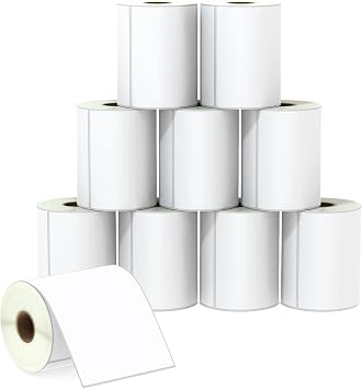 BETCKEY - 4" x 5" 102 mm x 127 mm Thermal Labels, [10 Roll/3500 Labels]