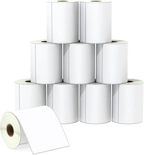 BETCKEY - 4" x 5" (102 mm x 127 mm) Thermal Labels, [10 Roll/3500 Labels] | Perforated, Strong Adhesive, Compatible with Zebra & Rollo Label Printer