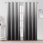 HOMEIDEAS Rideaux de blackout bleu marine Ombre 52 X 63 Longueur de pouce Gradient Chambre Darkening Thermal Insulated Energy Saving Grommet 2 Panneaux Fenêtre Draps pour Salon/Chambre