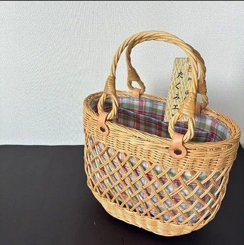Panier de rangement en osier koriyanagi tressé à la main de Toyooka (Tajima kiryu-zaiku), finition naturelle non traitée