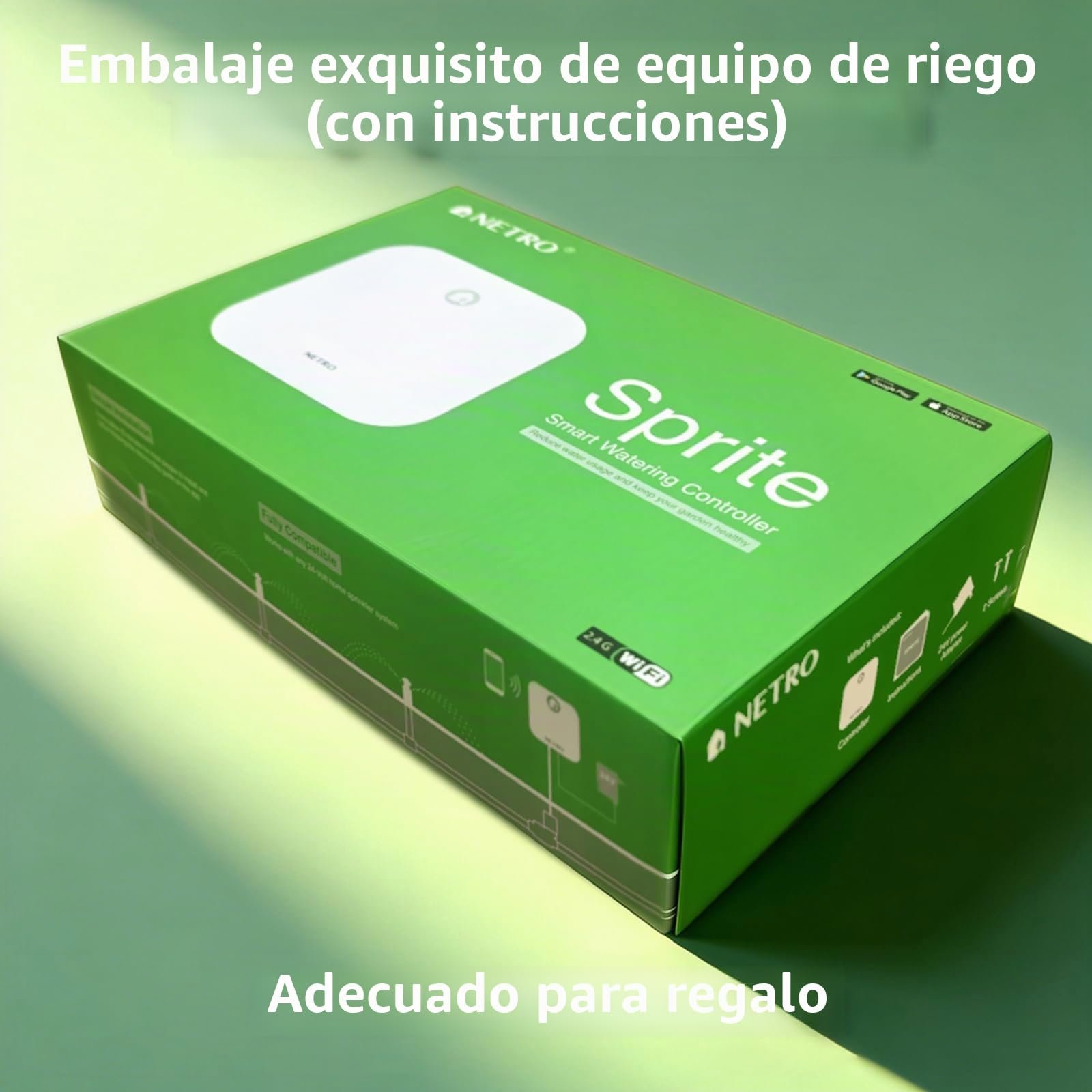 Netro Controlador inteligente de riego, Wifi, Tiempo Aware, acceso remoto, 6 Zona, compatible con Alexa