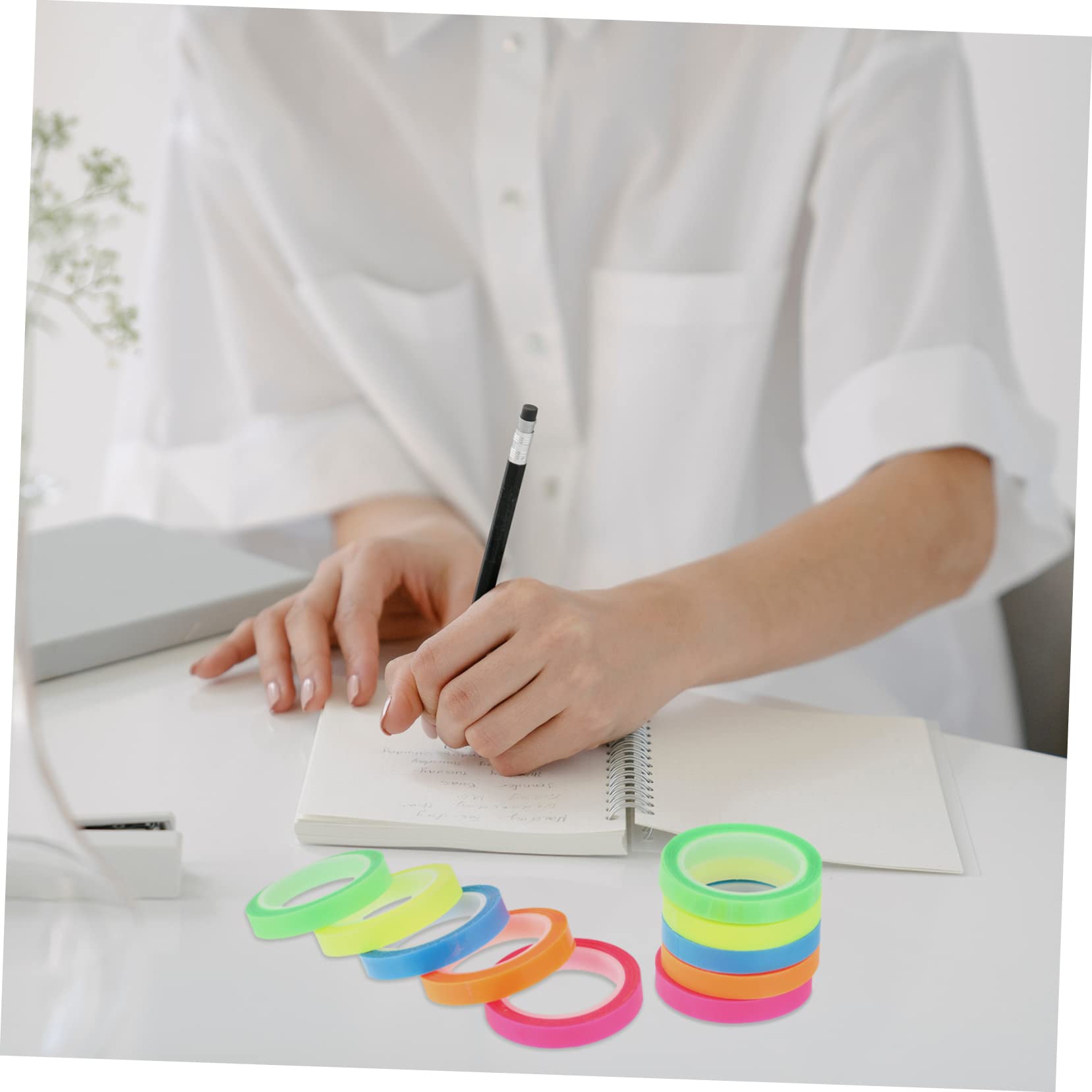 NUOBESTY 40rollen Transparente Bunte Haftmarker Für Lesen Und Ablösbar Für Schule Und Büro Vielseitige Lesehilfe