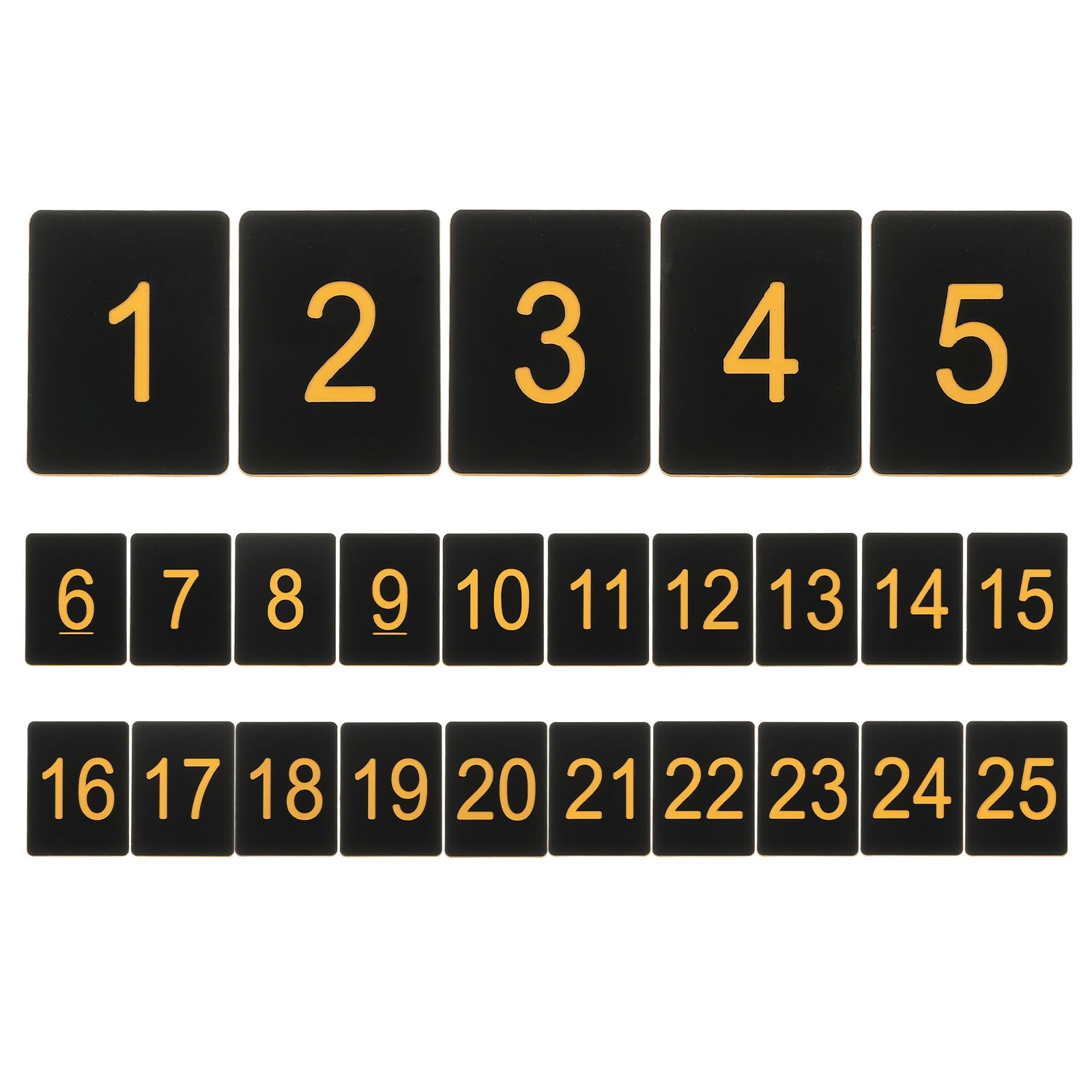 PATIKIL 25PCS Rectangle Number Tags 1-25