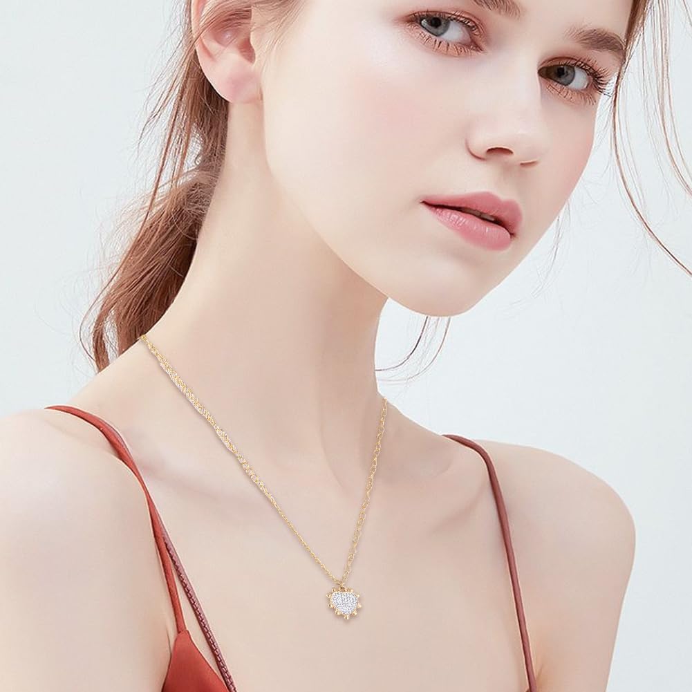 Beebeecraft 1 Box 6Pcs 18K Gold Plated Stainless Steel Heart Charms Hearts Valentines Charm with Crystal Rhinestones Love Shape Pendants for Jewelry Making Necklaces Earrings Keychain DIY Crafts - Image 5