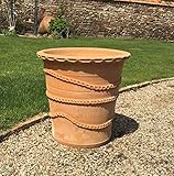 blumentopf terracotta weiss ✅ handgefertigter, absolut frostfester und witterungsbeständiger Pflanzkübel aus Terrakotta