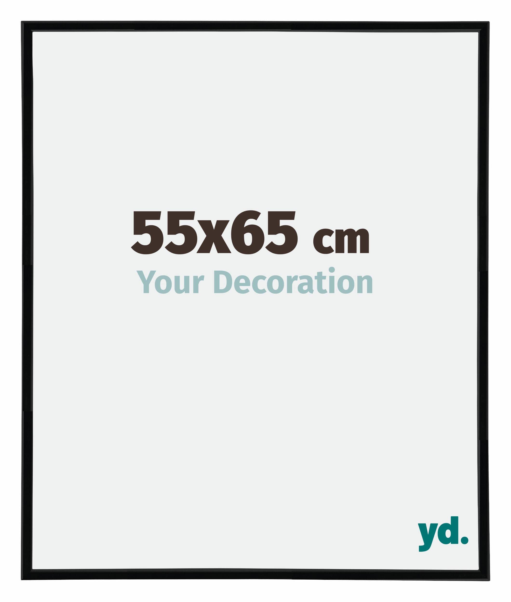 Your Decoration - Picture Frame 55x65 cm - Black High Gloss - Decorative Wall Frame in Plastic with Antireflection - Frame 55x65 - Annecy