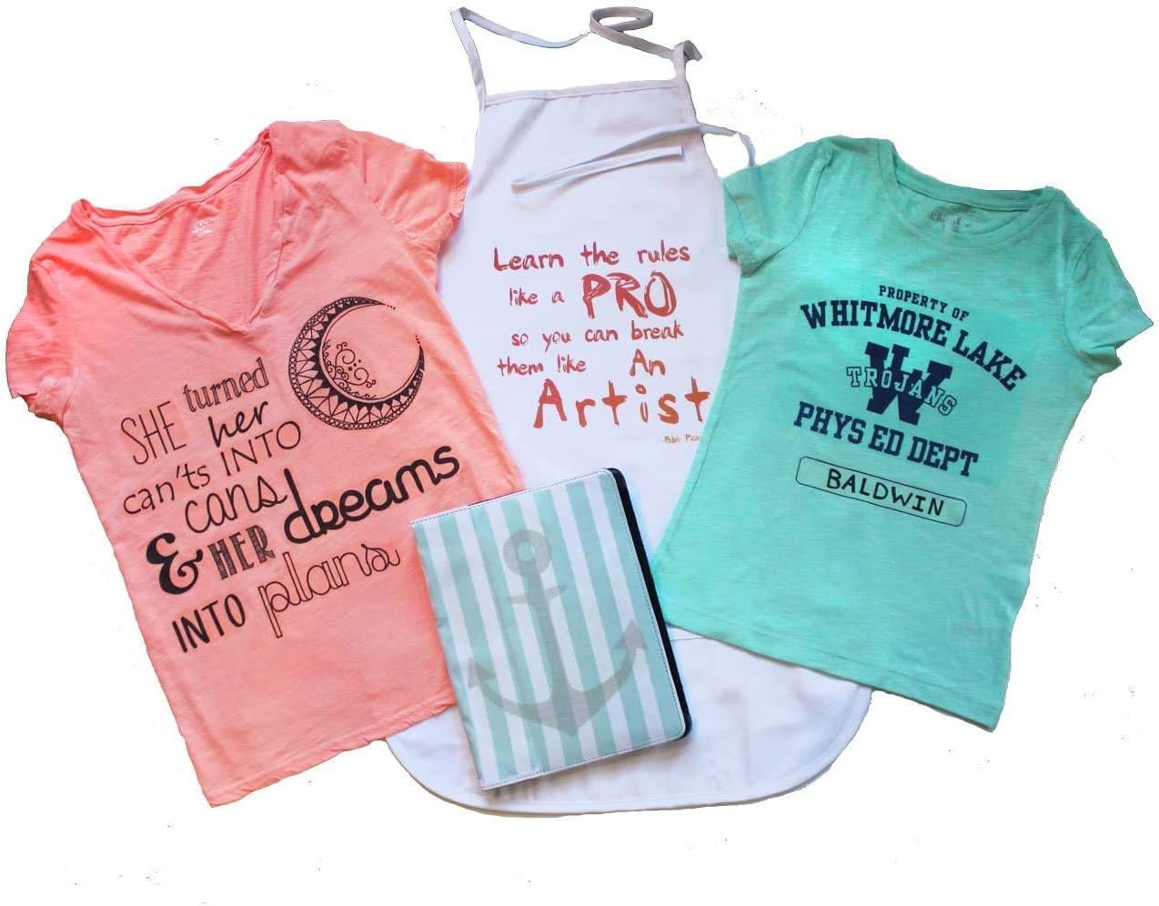 NuFun Activities Inkjet Printable Iron-On Heat Transfer Paper, Light Fabrics, 8.5 x 11 inch (50 Sheets) Wash Durable, Personalize, Long Lasting Transfer