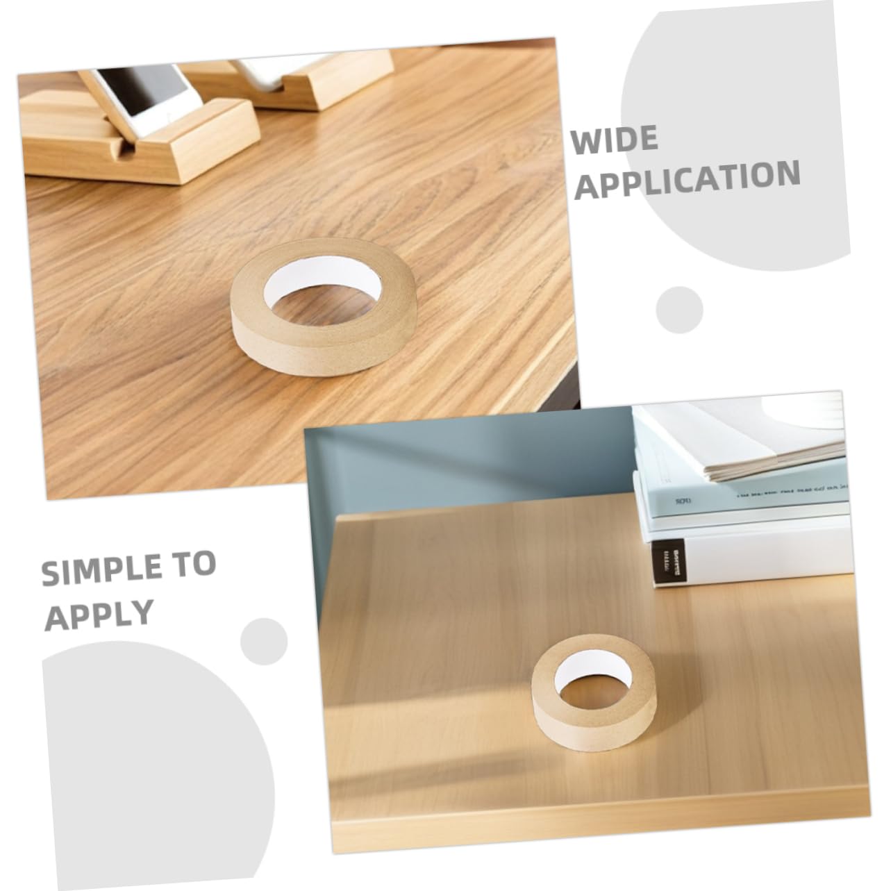 Mikikit 3 Rolls Water Activé Du Papier Kraft Ruban Pour La Peinture À L'aquarelle Ruban Adhésif Pour Les Étudiants Et Les Professionnels Des Artistes Pour Le Cadrage Et Les Projets