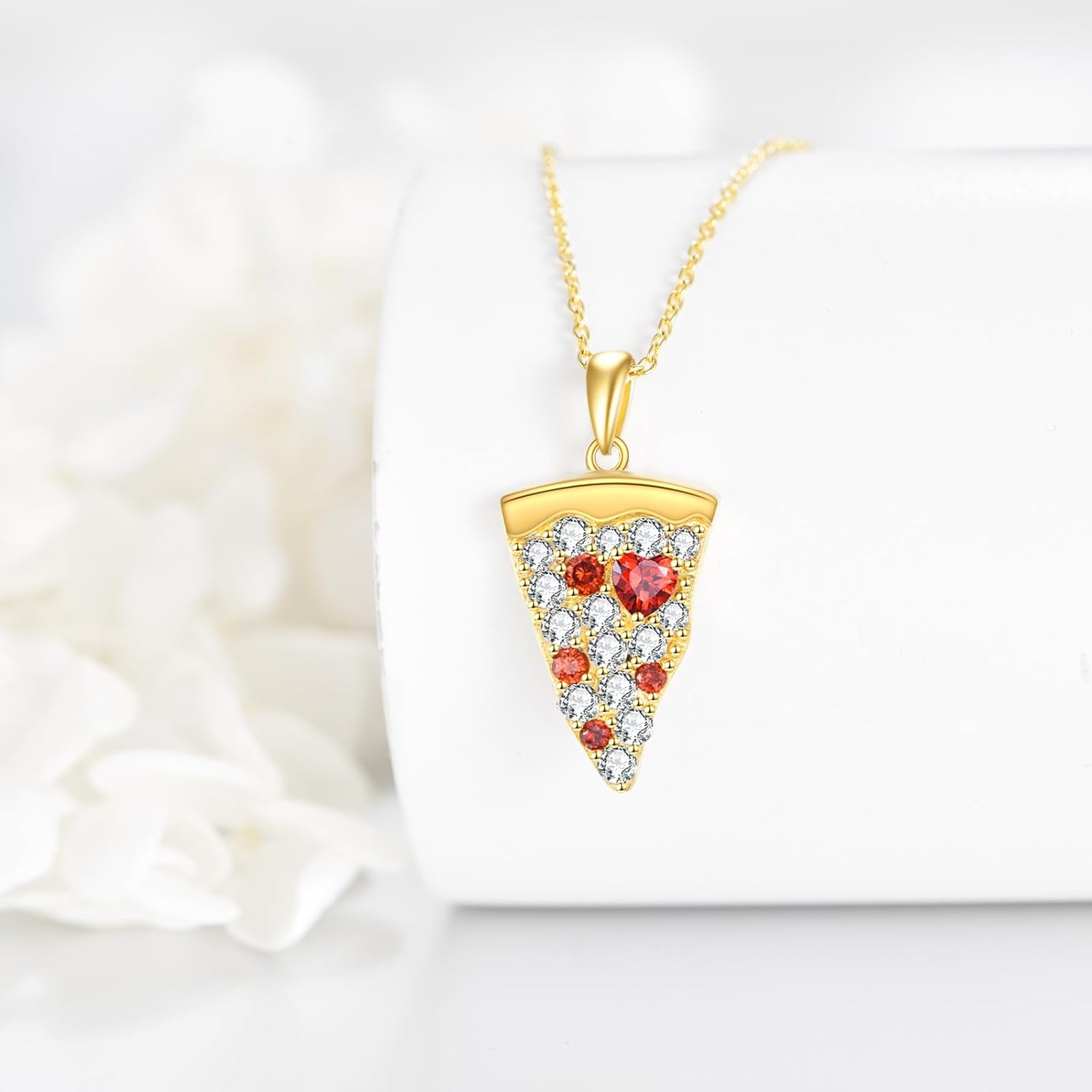 S925 Sterling Silver Margarita/Pizza/Pickle Pendant Necklace Funny Food Jewelry Gifts For Women Female Lover