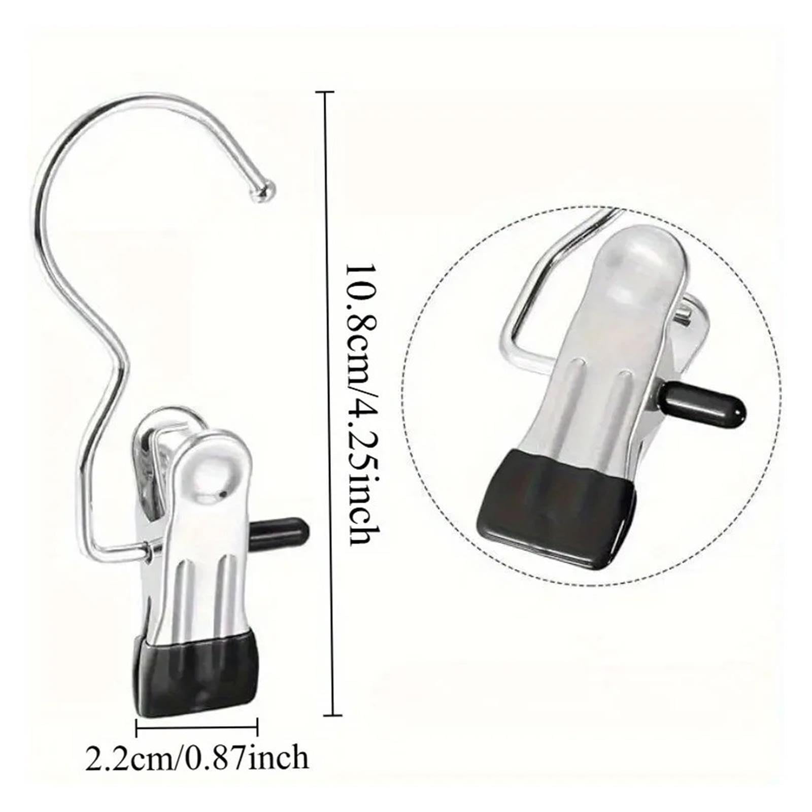 5/10/30 Stück Edelstahl-Aufhängeklammern, rutschfeste Kleiderklammer, Hosen, Socken, Kleiderschrank, Aufbewahrung, Mehrzweck-Wäsche(Black-30PCS)