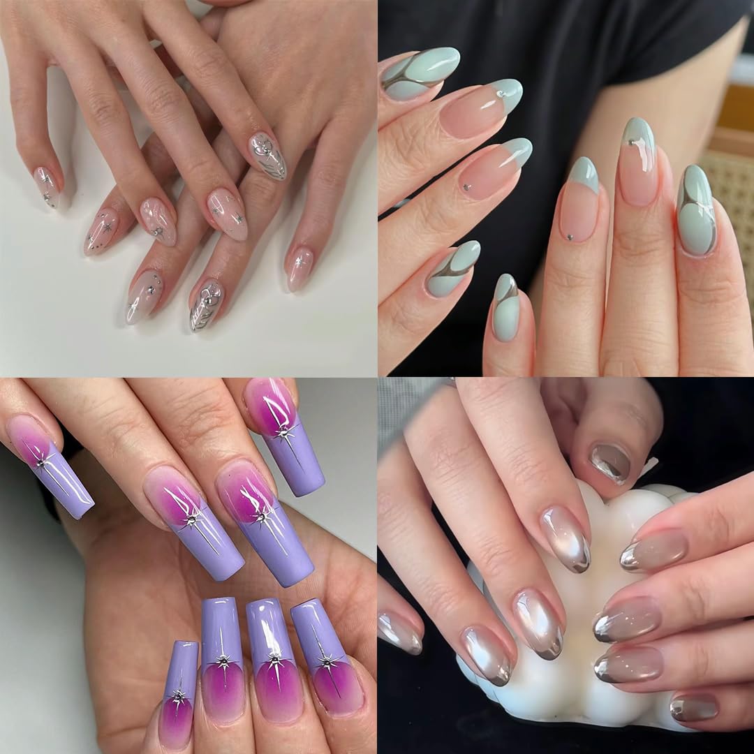 1000 Nail Tips - Clear False Nails for Salon & DIY -5