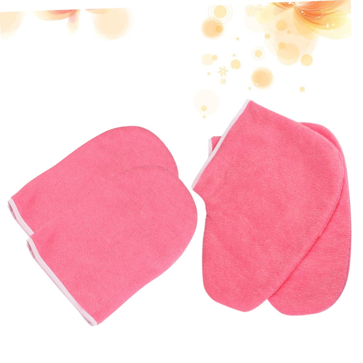 Outanaya 1set Wax Bath Gloves Foot Covers Set Paraffin Therapy Accessories Wax Bath Kit for Salon Spa Home Use