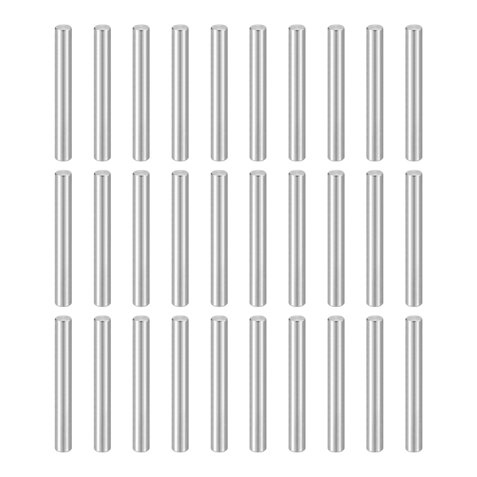 sourcing map 50pcs Dowel Pins M5(5mm) x 50mm 304 Stainless Steel Cylindrical Shelf Support Peg Pin Rod Fasten Elements for Metal Devices Wood Furniture DIY Installation, Silver