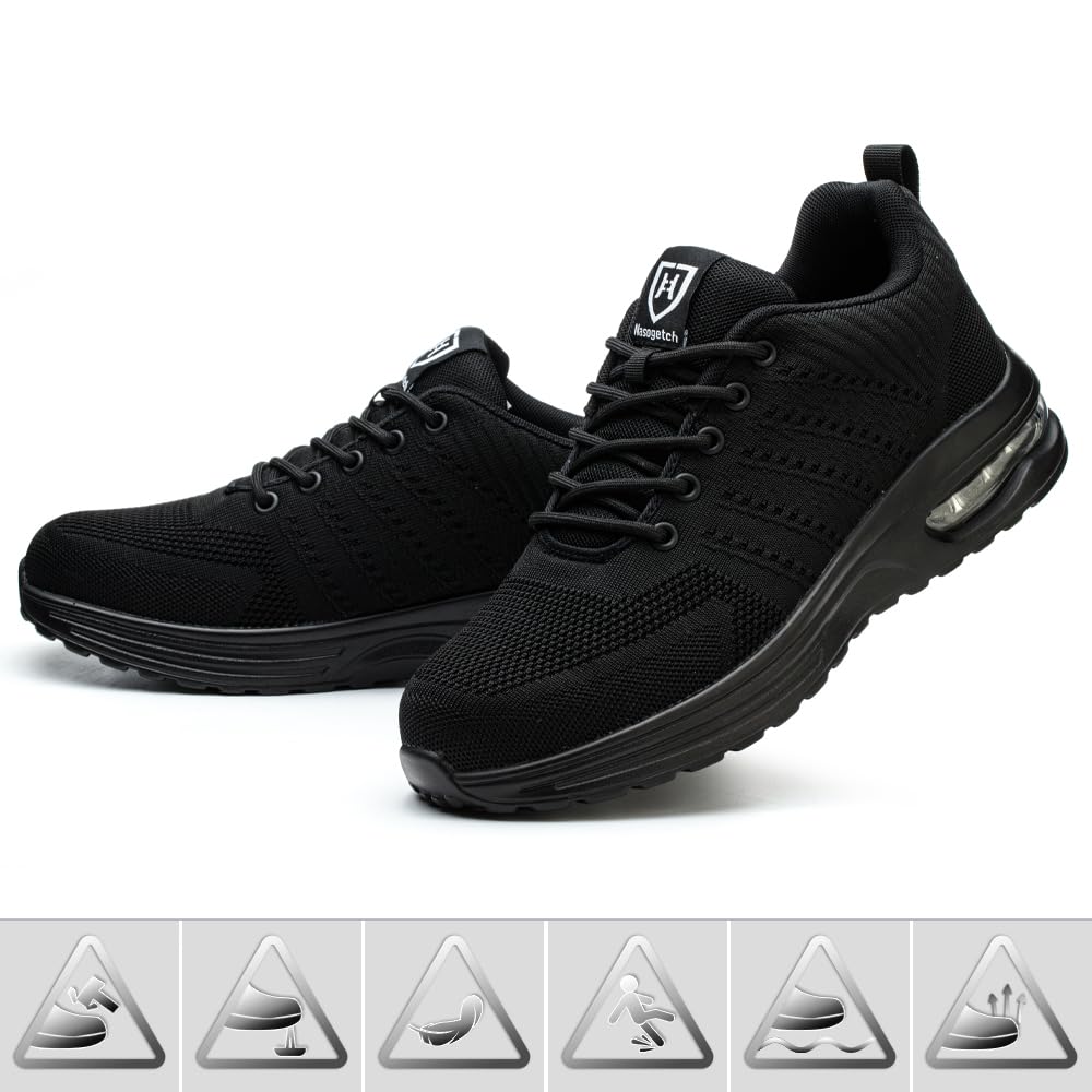 Buty robocze, lekkie, męskie, damskie, antypoślizgowe, sportowe, ze stalowymi noskami, oddychające, ze stalowym noskiem, buty robocze