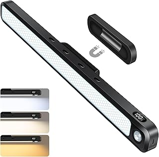 Ferswe 5W Motion Sensor Magnetic Light Bar, 2500mAh Rechargeable Under C...