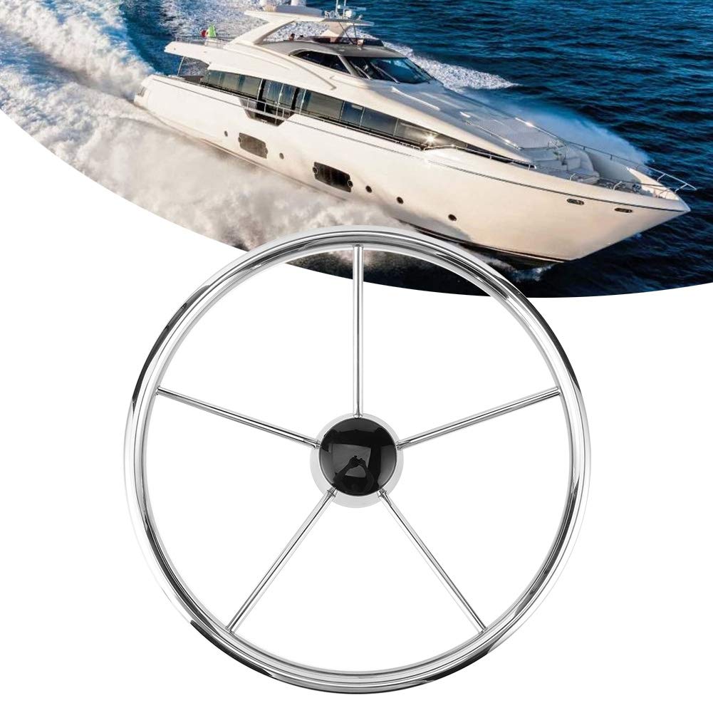 Volante per barche a 5 raggi in acciaio inox da 15-1/2 pollici, durevole e facile da installare, per gli amanti del nautico