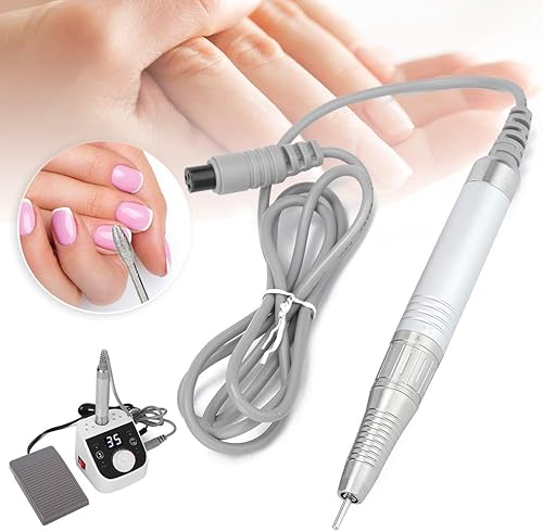 Miniatura 7 de Taladro de uñas, mango eléctrico fácil de agarrar, estable sin fiebre, mango antideslizante de bajo ruido, salón de belleza, tienda de manicura,