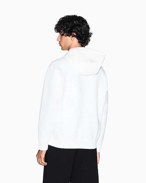 Armani Exchange Men's Cotton Icon Logo Full Zip Sweatshirt, Off White, XX-Large by Armani Exchange - Image 2