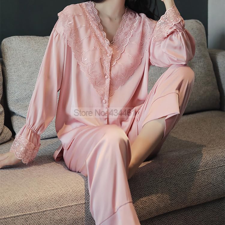 Pijamas de Seda para Mujer, Pijamas de satén for Mujer, Pijamas retales, Traje Dormir